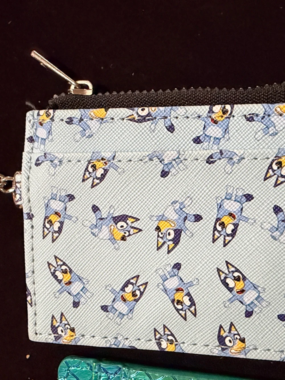Bath & Body Works Light Blue Cartoon Print Card Holder with Keyring